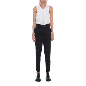 The Zip Pleated Pant in Black