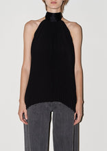 Load image into Gallery viewer, The Brigitte Pleated Halterneck Blouse
