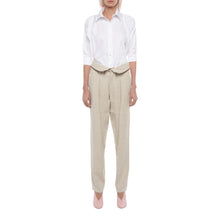 Load image into Gallery viewer, The Zip Pleated Pant in Natural
