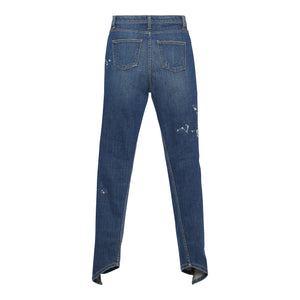 The Split Angle Bleach Drip Skinny Jean